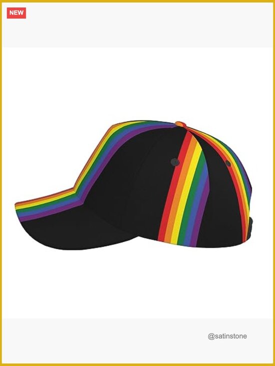 LGBT Gay Pride Rainbow Baseball Cap Adjustable Snapback Hat Unisex main image 7